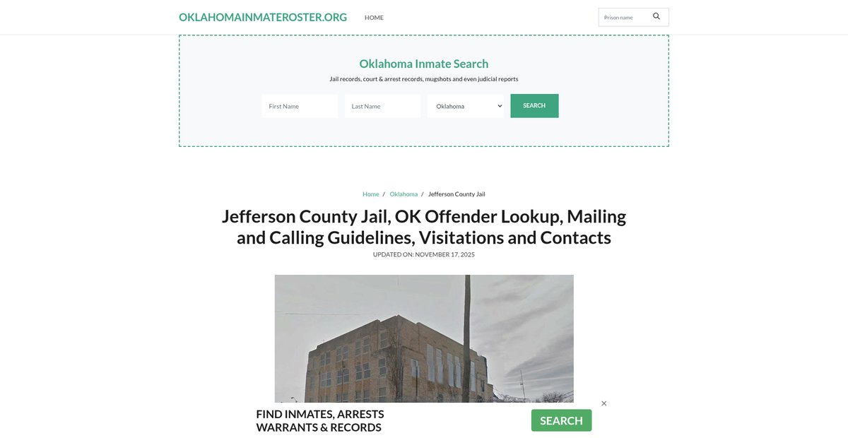 Preview of oklahomainmateroster.org