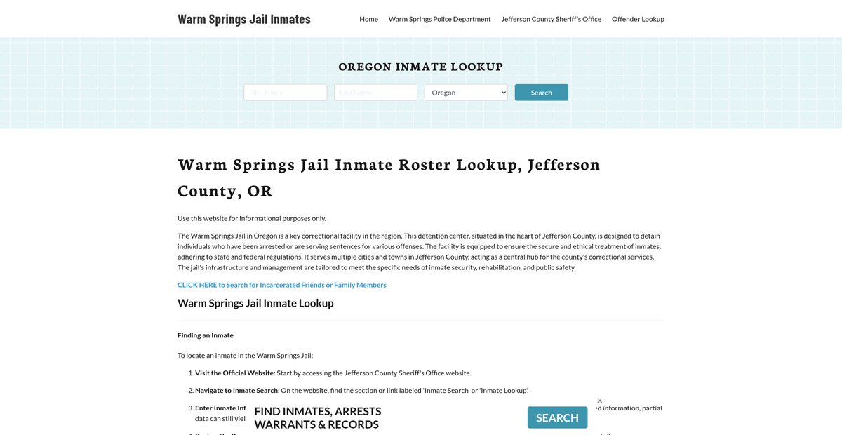 Preview of warmspringsjail.org