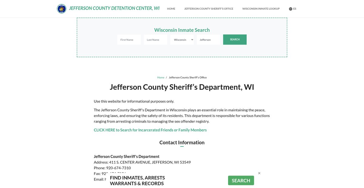 Preview of jeffersoncountydetentionwi.org