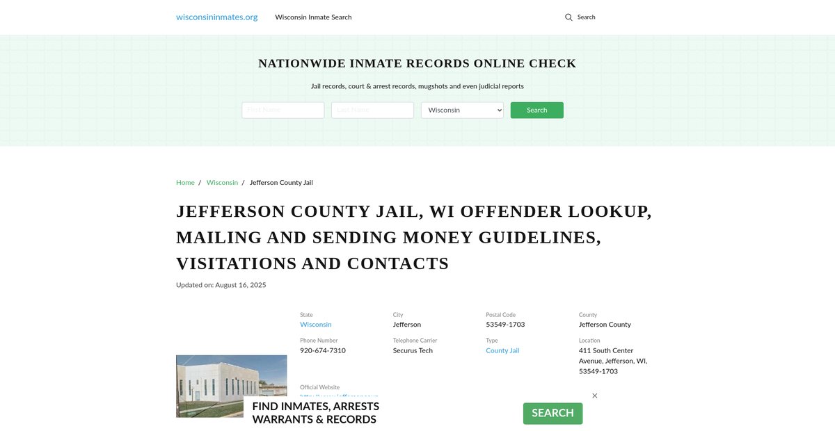 Preview of wisconsininmates.org