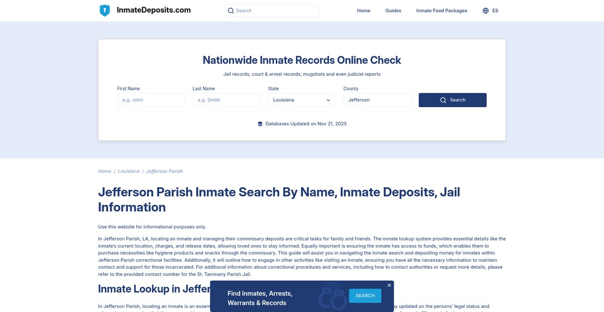 Preview of inmatedeposits.com