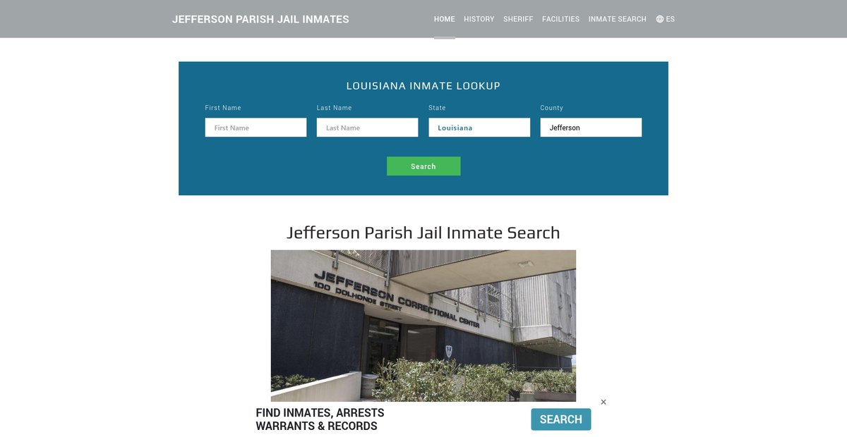 Preview of jeffersonparishjailroster.org