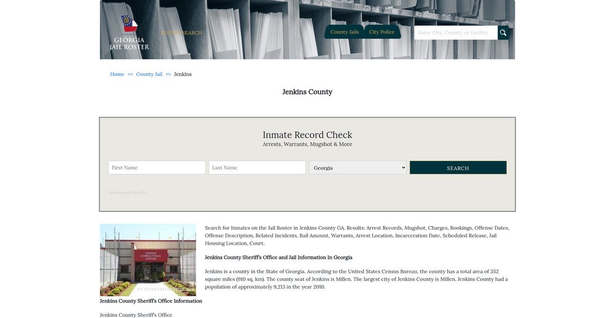 Preview of georgiajailroster.com