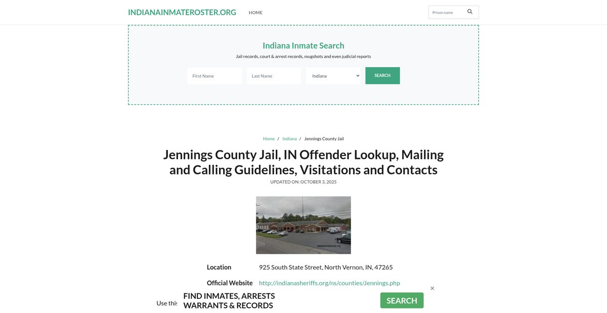 Preview of indianainmateroster.org