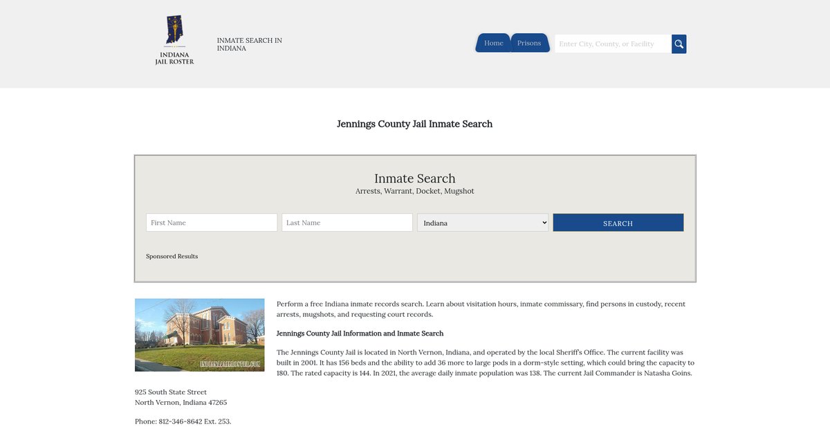 Preview of indianajailroster.com