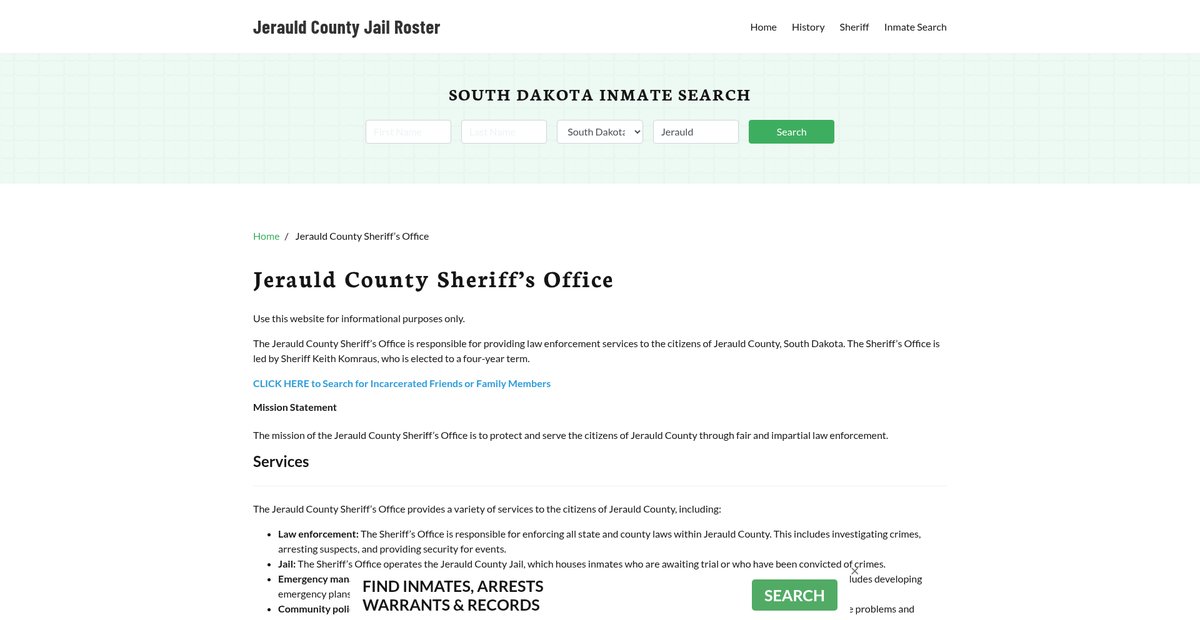Preview of jerauldcountyjail.org