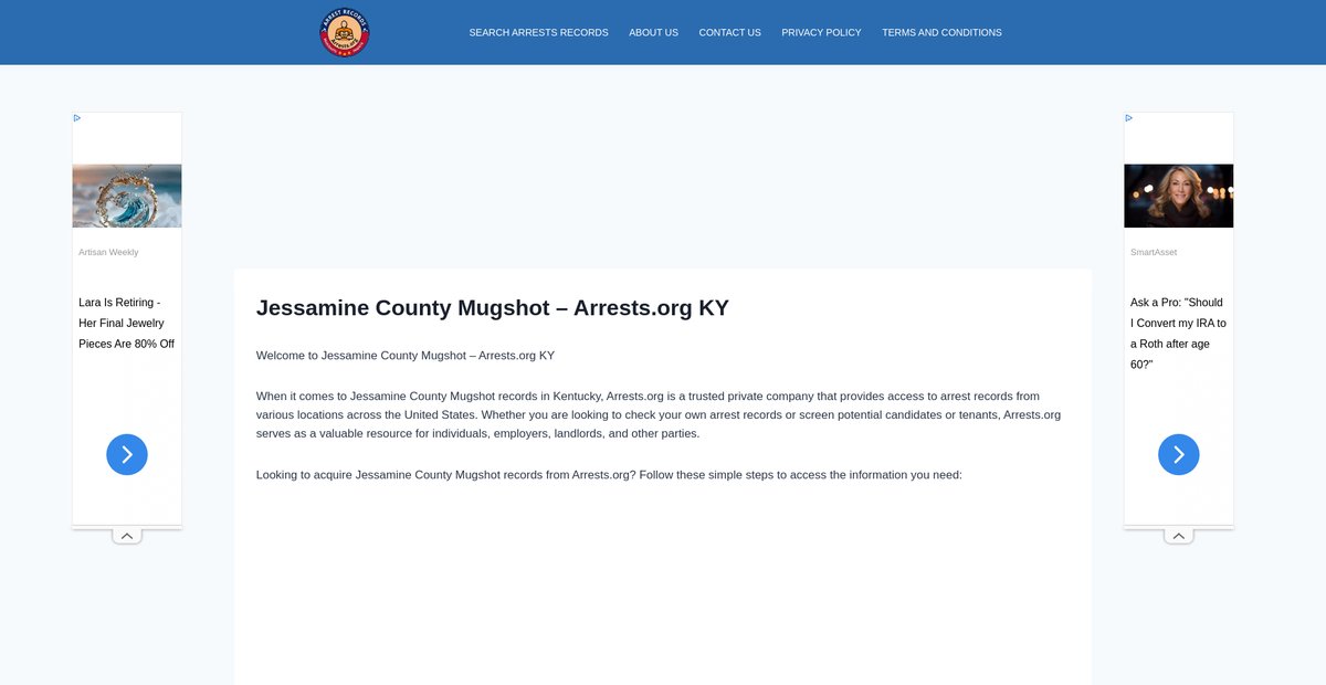 Preview of jessamine-mugshot.arrests-org.com