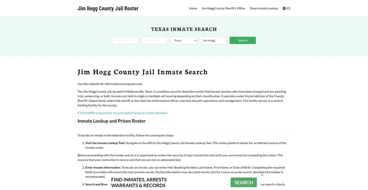 Preview of jimhoggcountyjail.org