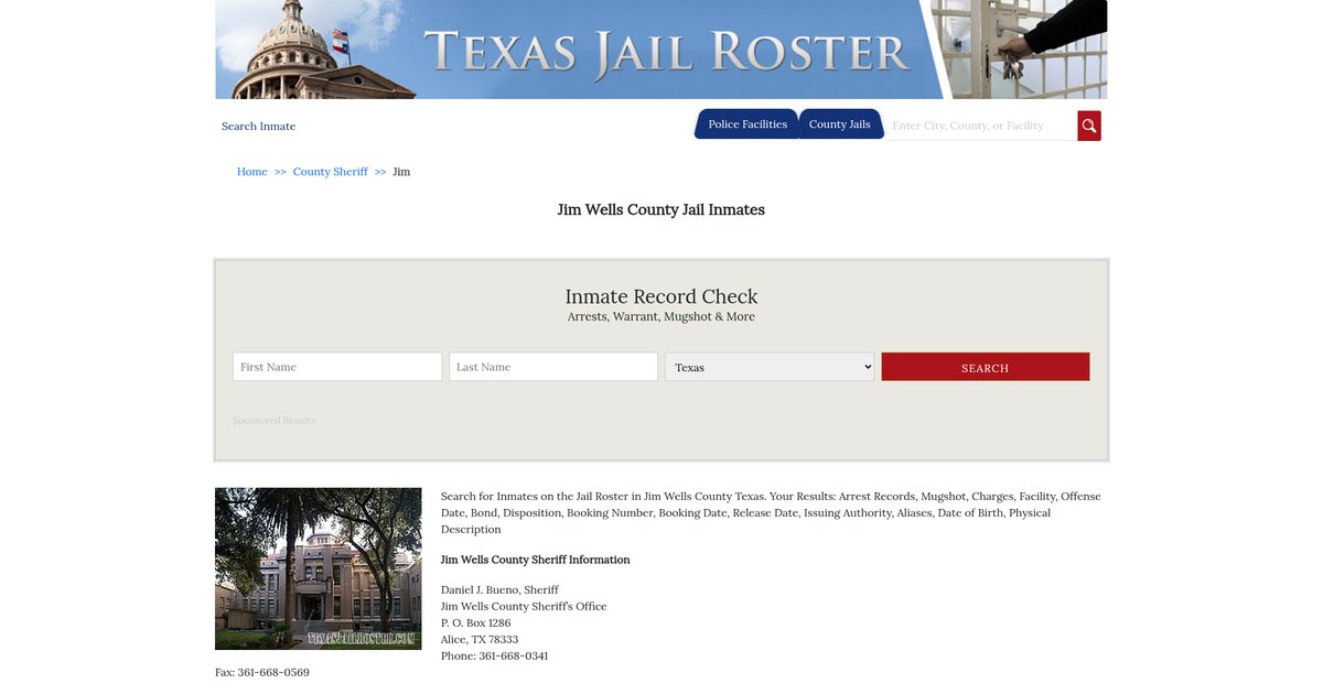 Preview of texasjailroster.com
