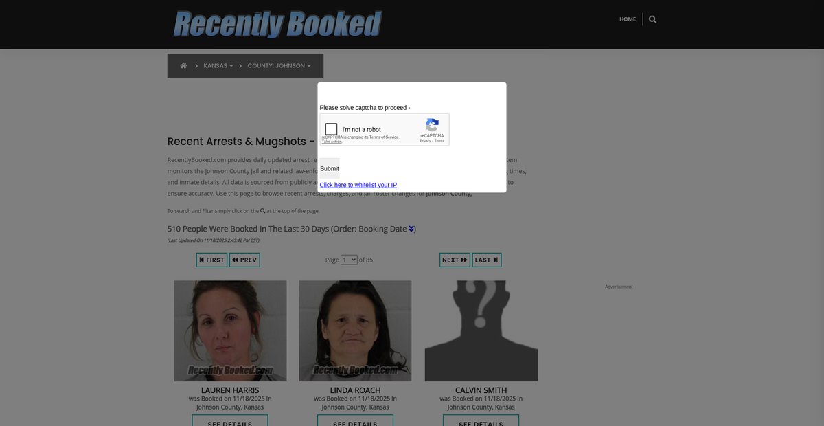 Preview of recentlybooked.com