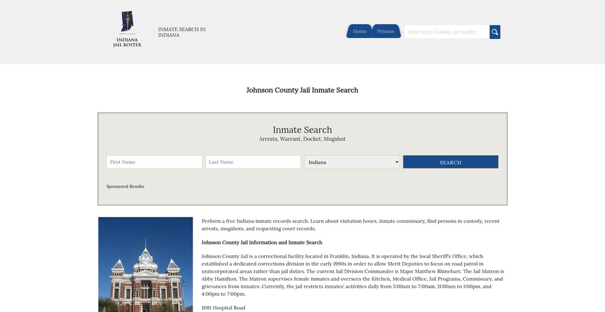 Preview of indianajailroster.com