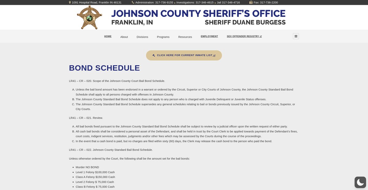 Preview of johnsoncountysheriff.com