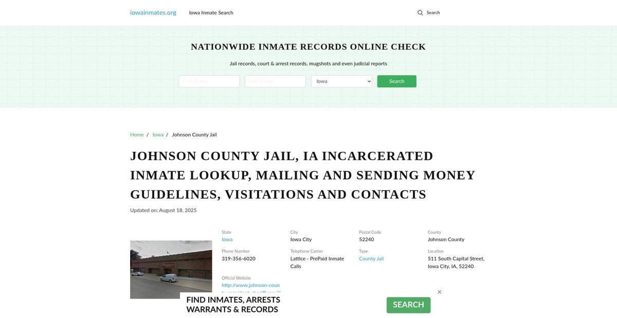 Preview of iowainmates.org