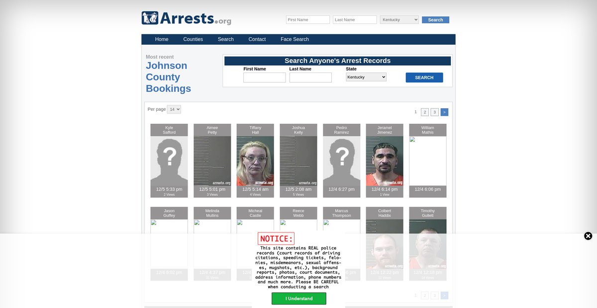Preview of kentucky.arrests.org