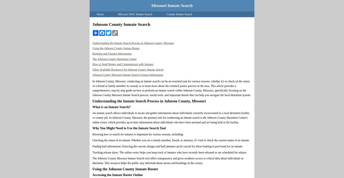 Preview of inmatesearchmissouri.org