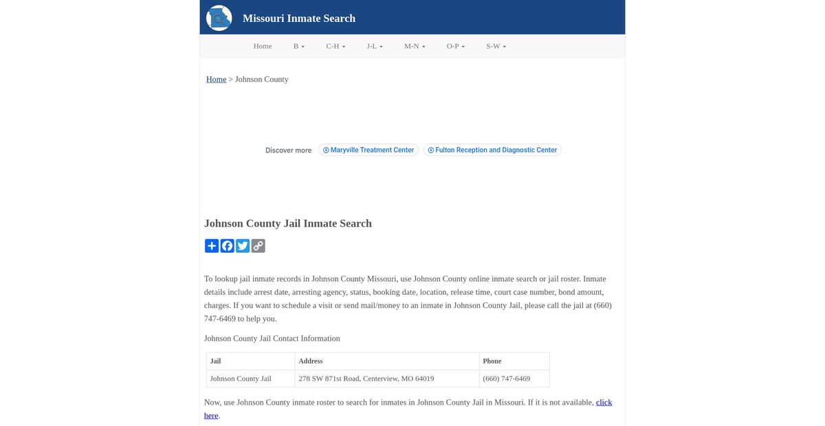 Preview of inmatesearchmo.org