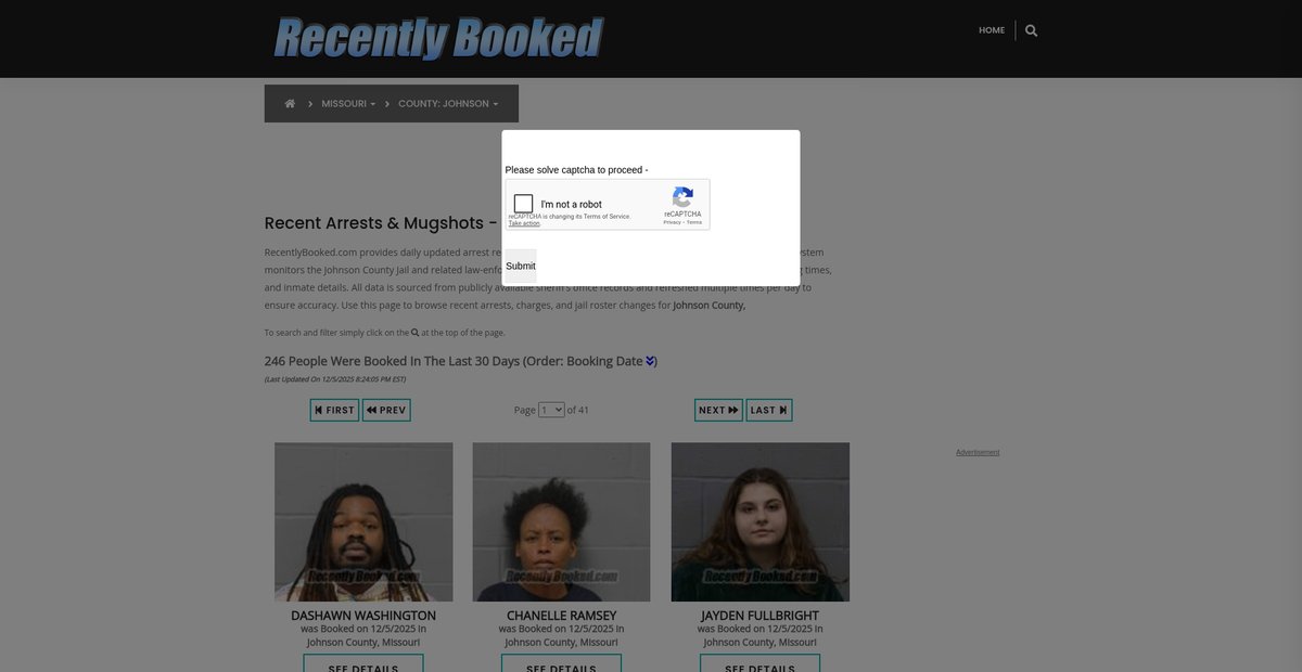 Preview of recentlybooked.com