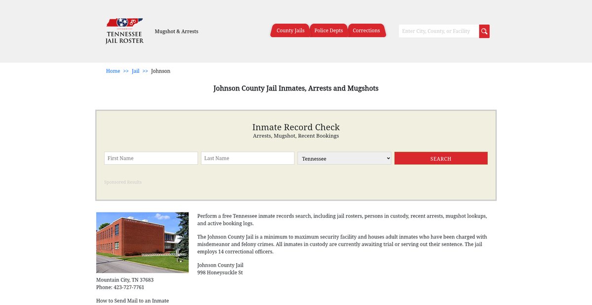 Preview of tennesseejailroster.com