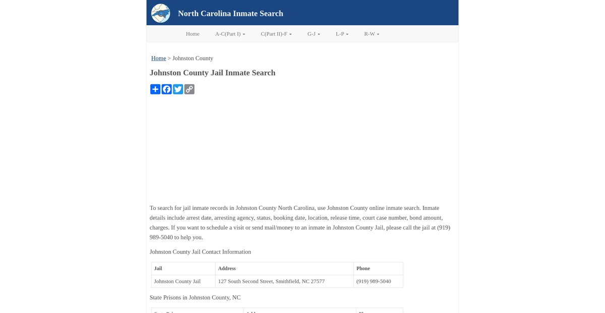 Preview of inmatesearchnc.org