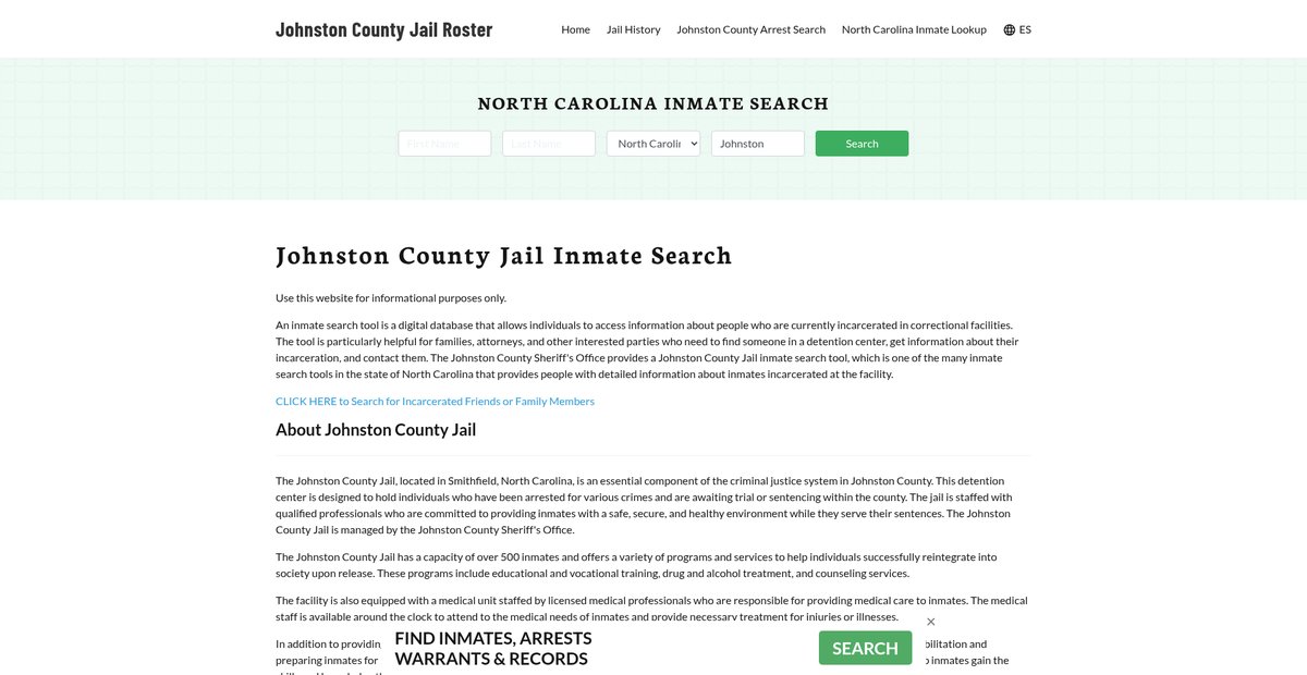 Preview of johnstoncountyjail.org