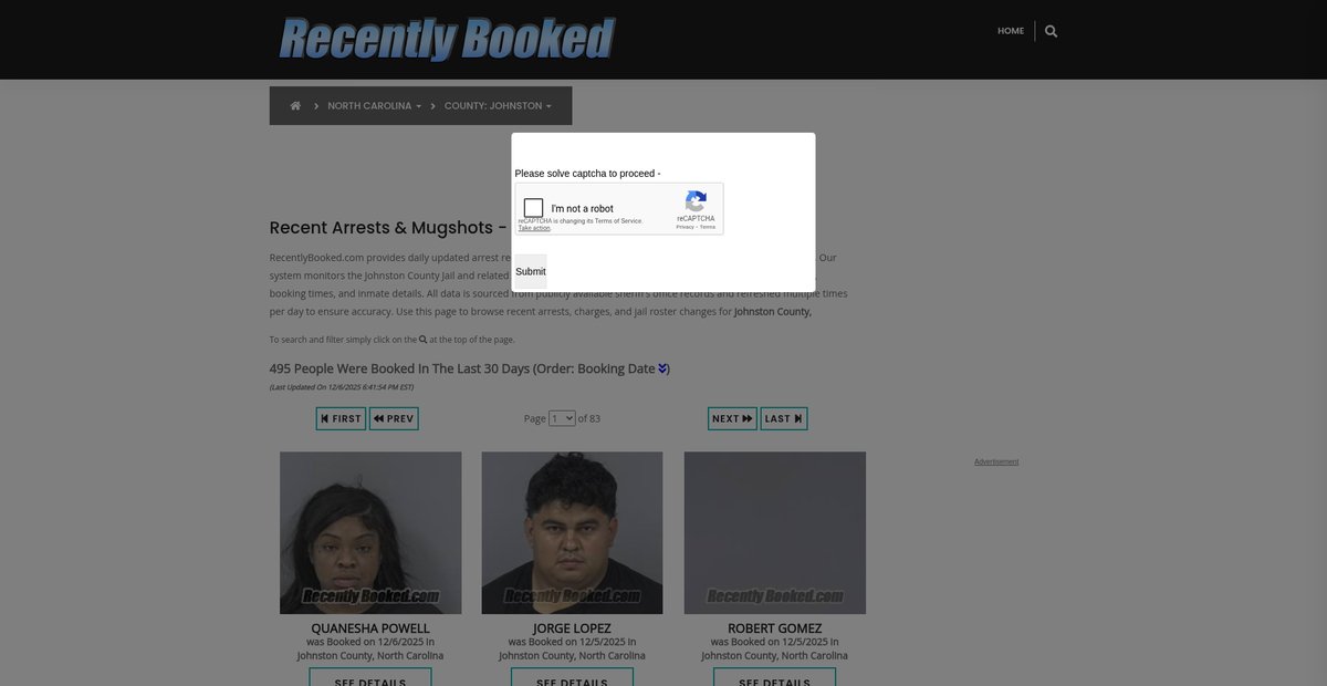Preview of recentlybooked.com