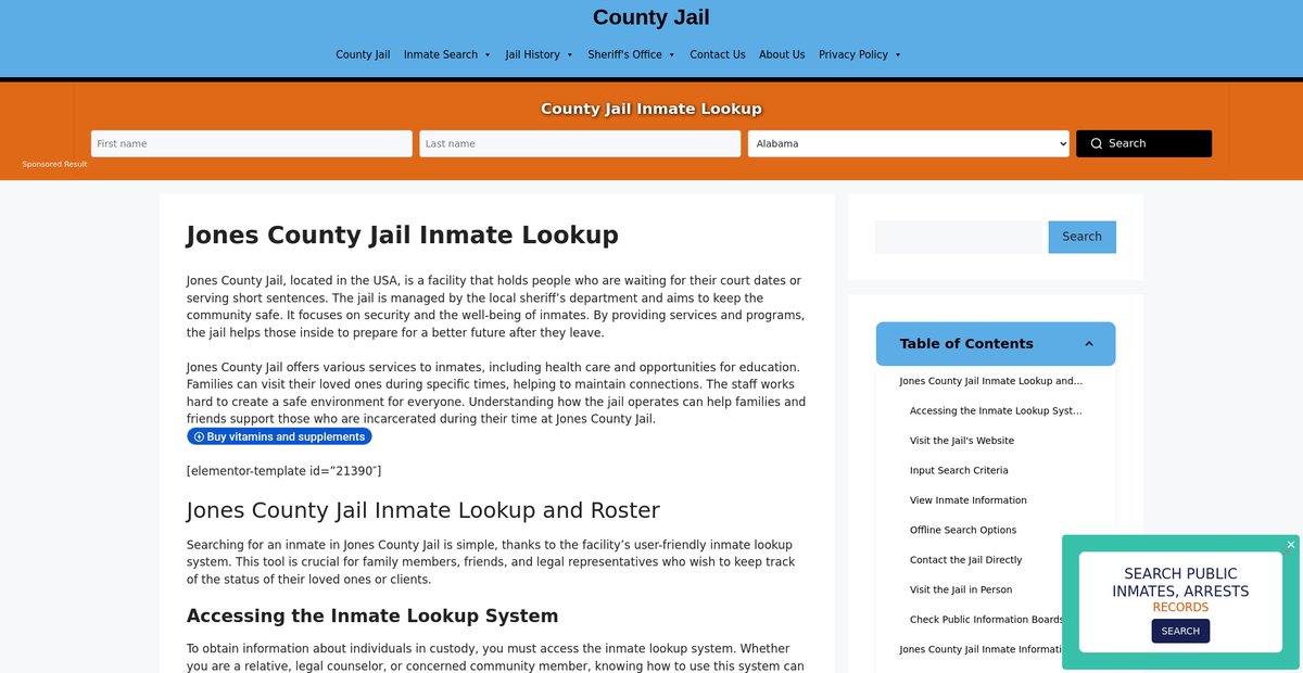 Preview of jones.countyjail.org
