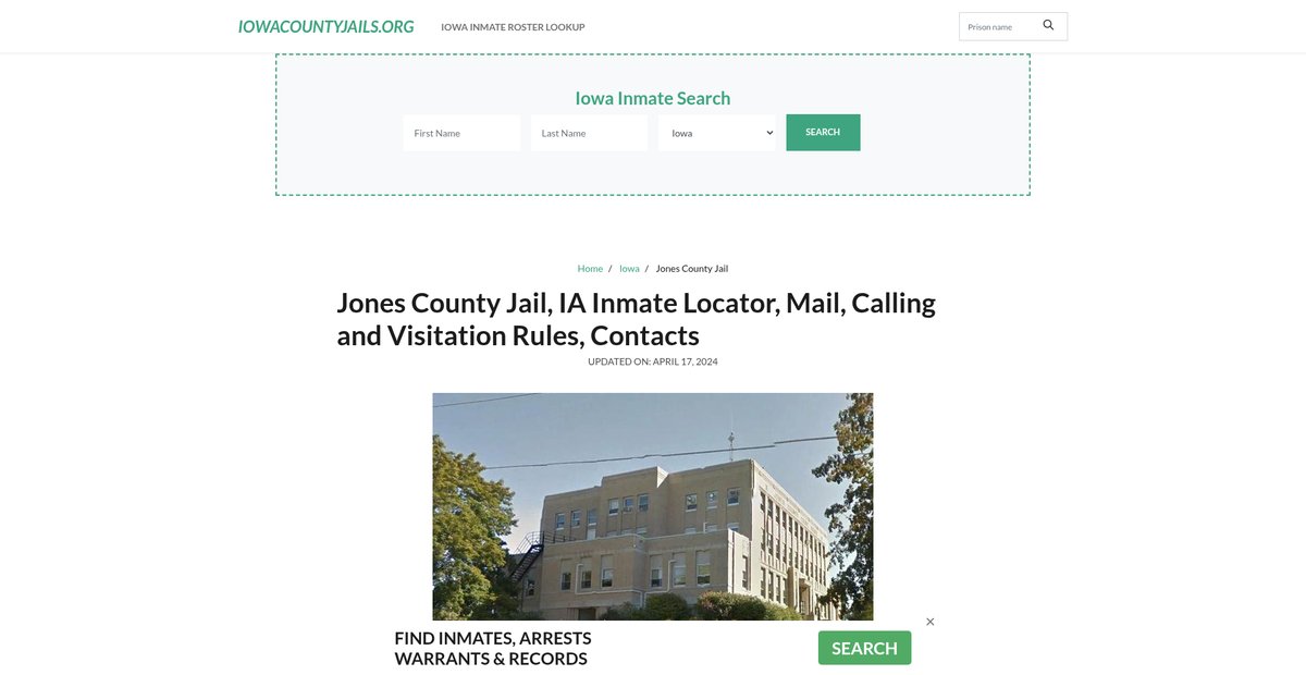 Preview of iowacountyjails.org