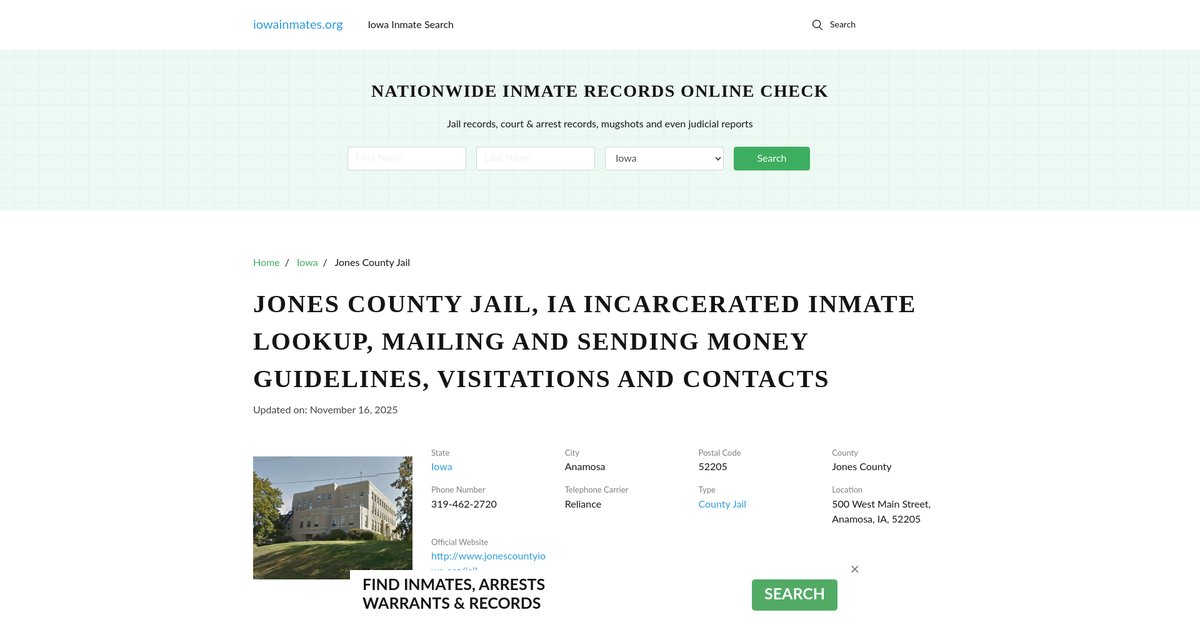 Preview of iowainmates.org