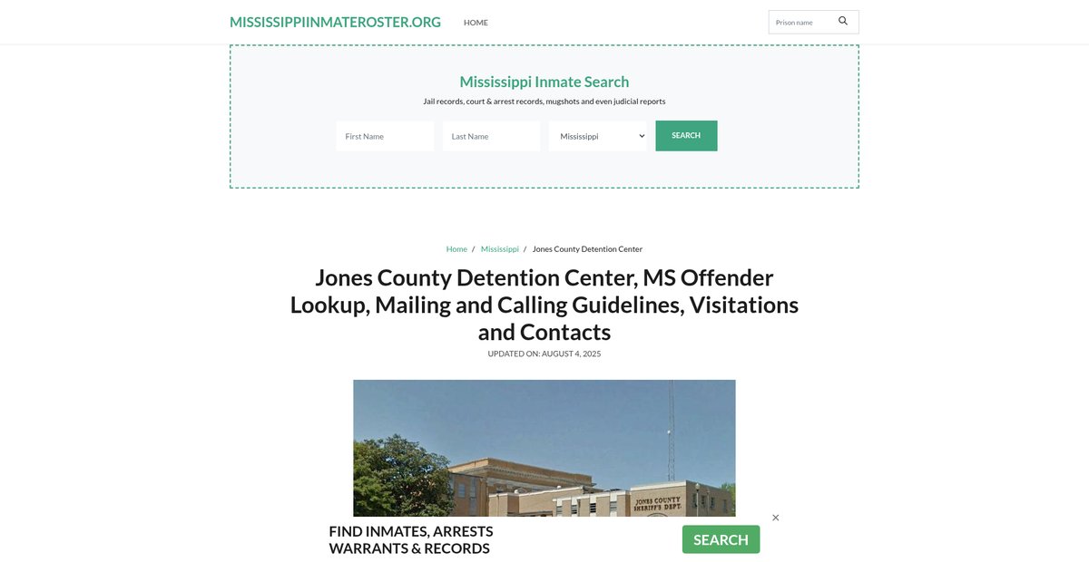 Preview of mississippiinmateroster.org