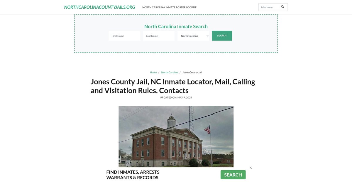Preview of northcarolinacountyjails.org