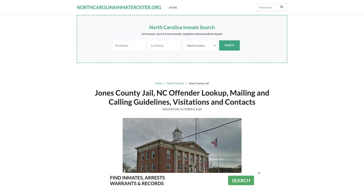 Preview of northcarolinainmateroster.org