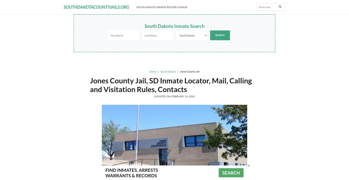 Preview of southdakotacountyjails.org