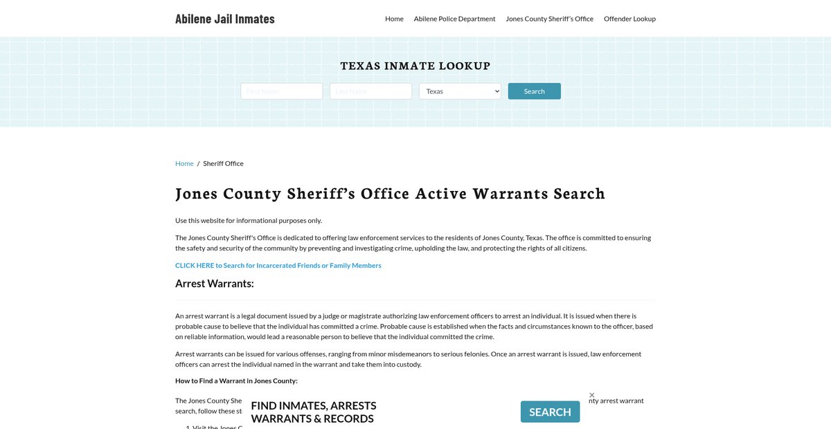 Preview of abilenejail.org