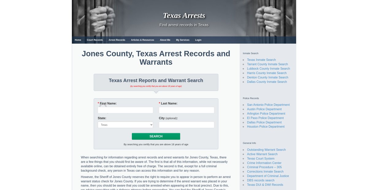 Preview of texasarrests.org