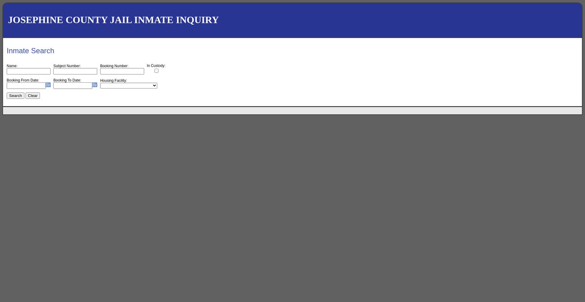 Preview of jailviewer.josephinecounty.gov