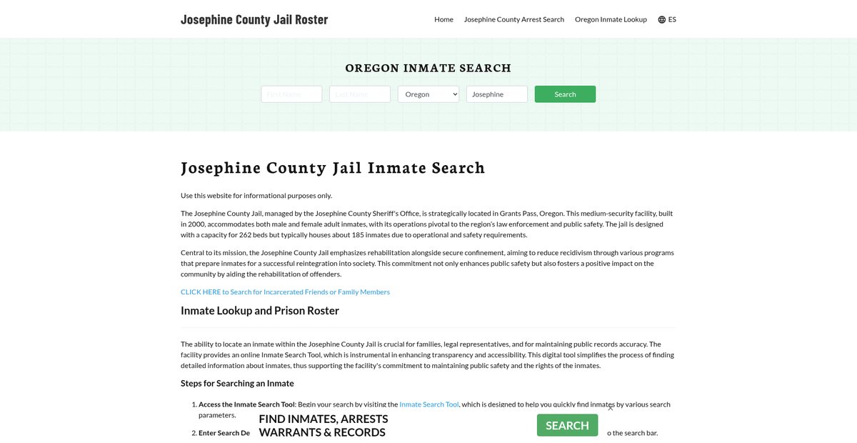 Preview of josephinecountyjail.org