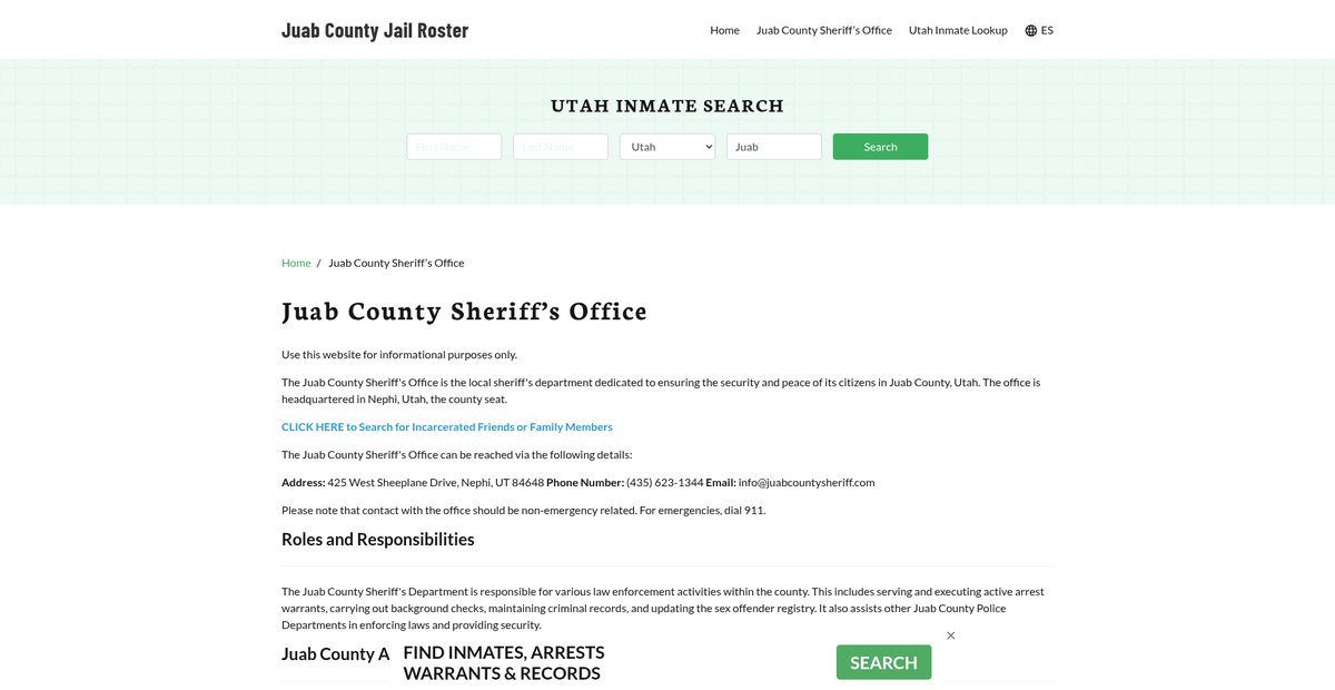 Preview of juabcountyjail.org