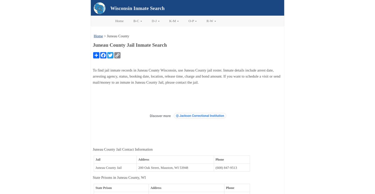 Preview of inmatesearchwi.org