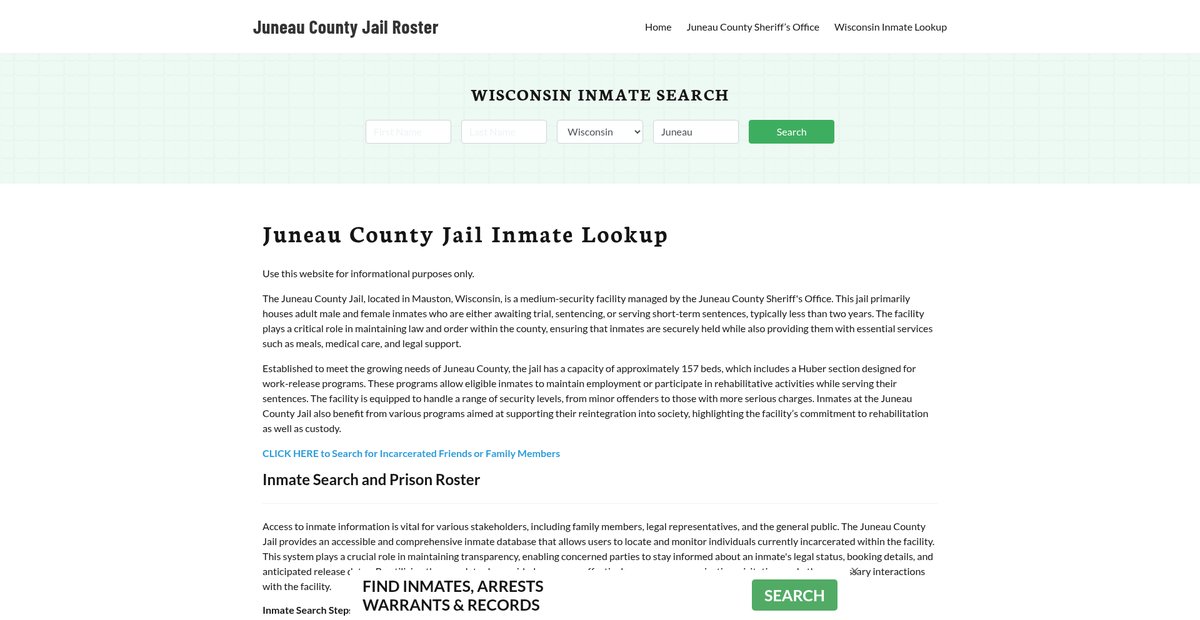 Preview of juneaucountyjail.org