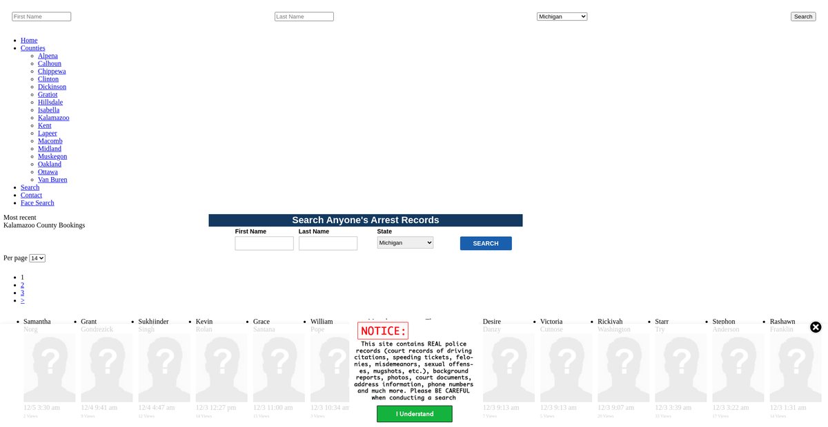 Preview of michigan.arrests.org