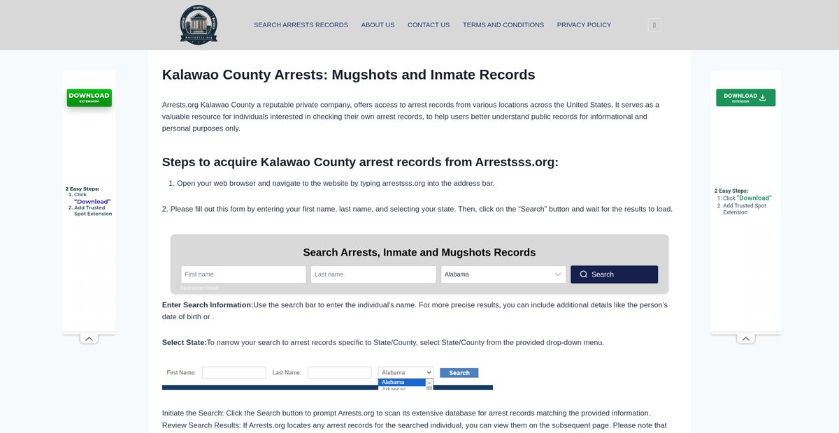 Preview of kalawao-county.aarrestss.org