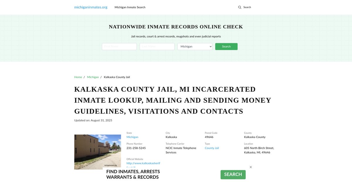 Preview of michiganinmates.org