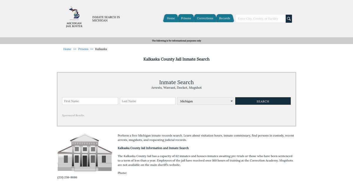 Preview of michiganjailroster.com