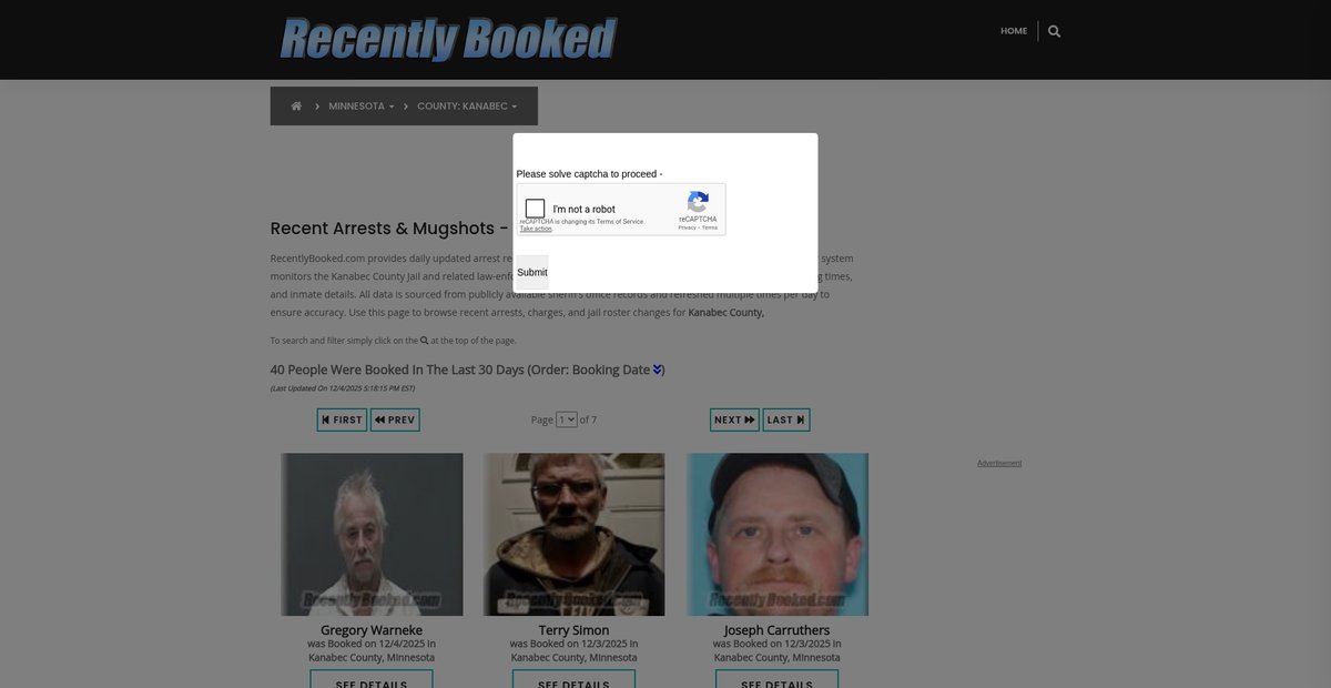 Preview of recentlybooked.com