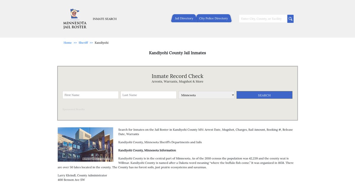 Preview of minnesotajailroster.com