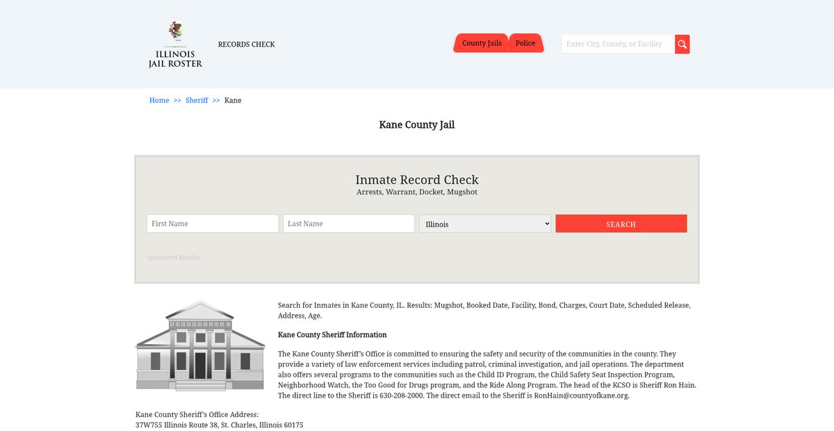 Preview of illinoisjailroster.com