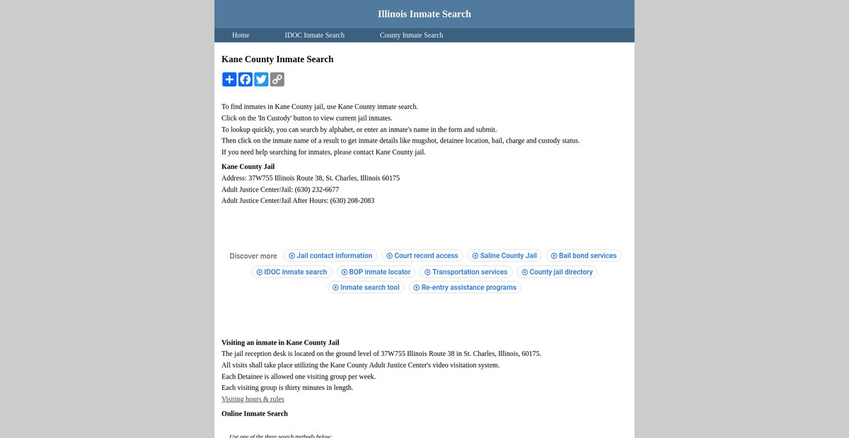 Preview of inmatesearchillinois.org