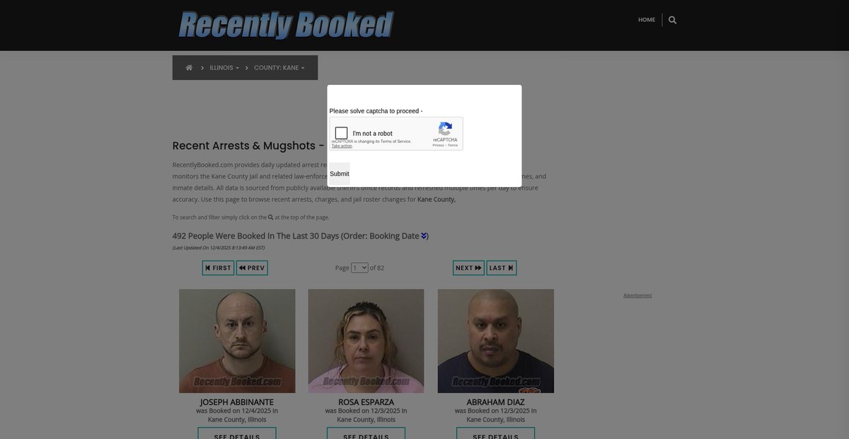 Preview of recentlybooked.com