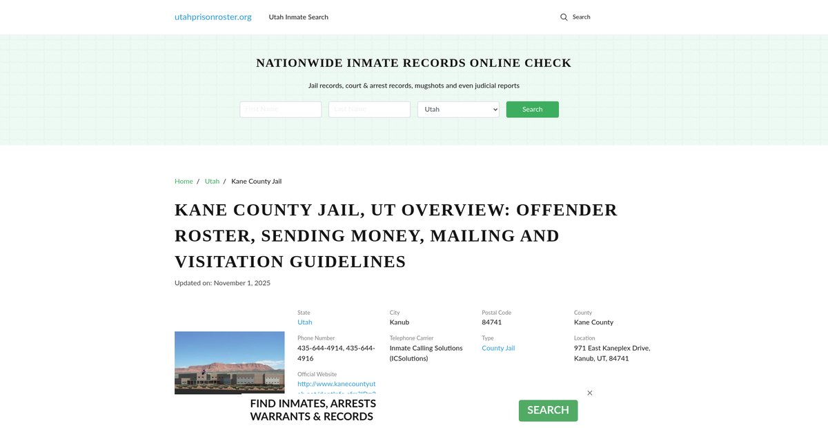 Preview of utahprisonroster.org