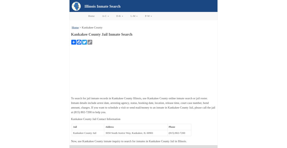 Preview of inmatesearchil.org
